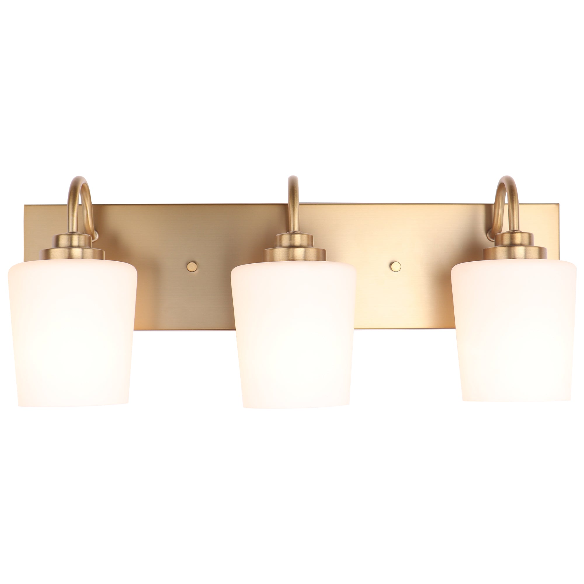 LMLMD Modern Gold Vanity Lighting Fixture, Mirror 4 Lights, Wall Sconce with Frosted Glass for Bathroom, Hallway, Bedroom with E26 Socket