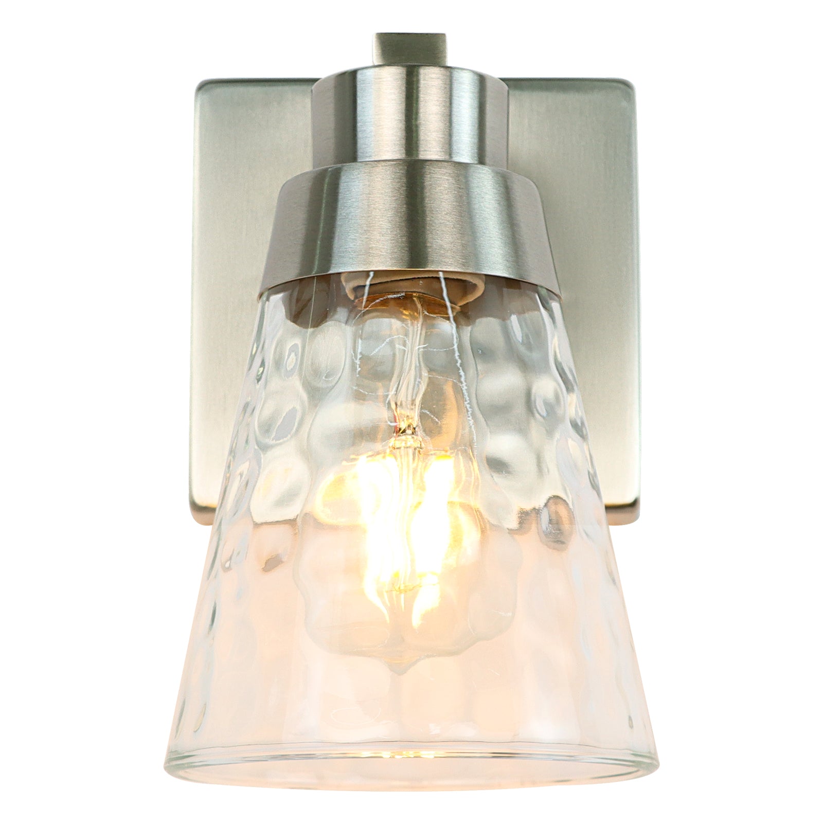LMLMD Bedroom light fixture, 1 modern gold vanity light fixture, light fixture above mirror, wall sconce with clear glass, for hallway, bedroom, with E26 socket