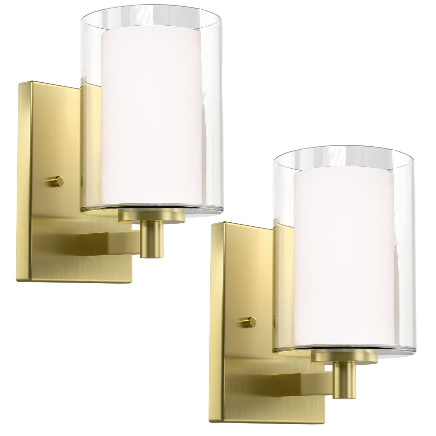 Bathroom Vanity Light Fixture, 1 Light Modern Gold Vanity Lighting fixtures, Lighting Fixtures Over Mirror, Wall Lamp with Clear Glass for, Hallway, Bedroom with E26 Socket