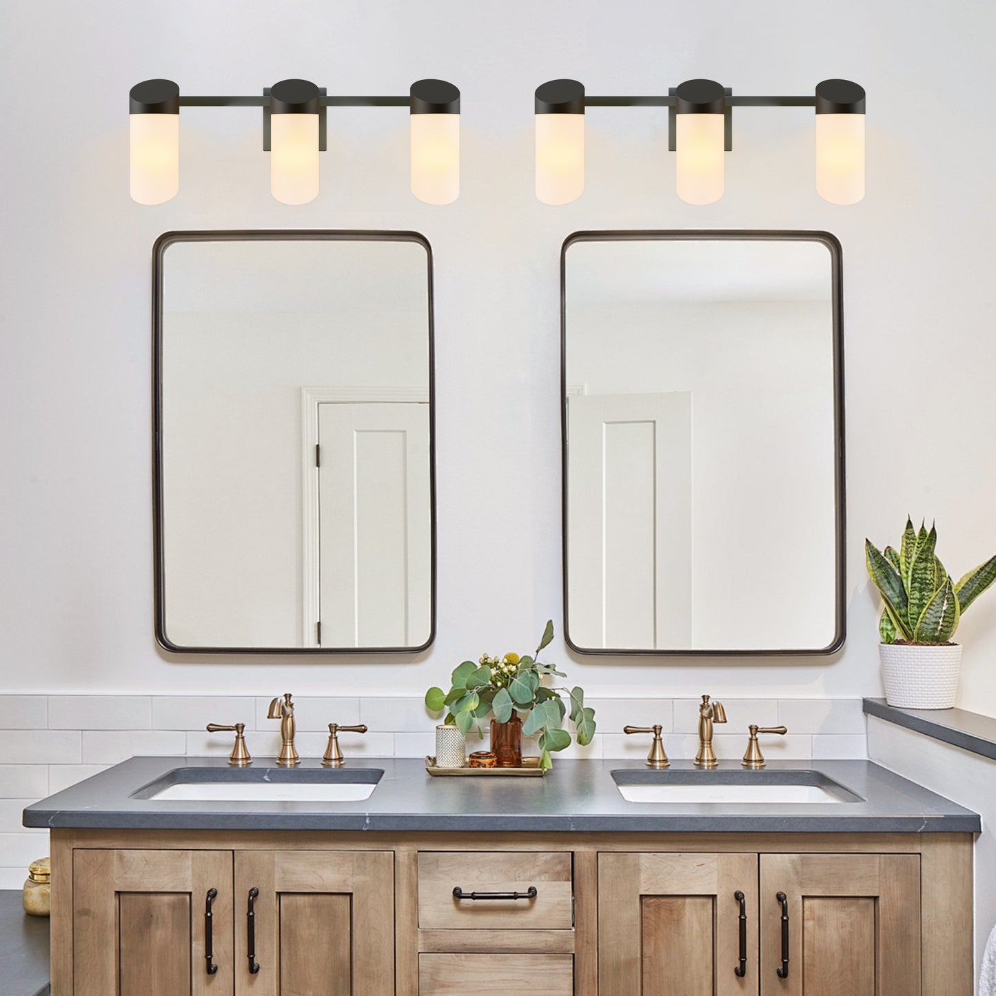 Bathroom Vanity Light Fixtures, 3 Light Modern Gold Vanity Lighting Fixtures, Lighting Fixtures Over Mirror, Wall Sconce with Glass for Hallway, Bedroom with E26 Socket