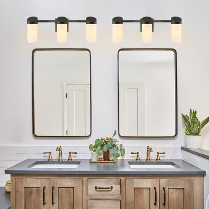 Bathroom Vanity Light Fixtures, 3 Light Modern Gold Vanity Lighting Fixtures, Lighting Fixtures Over Mirror, Wall Sconce with Glass for Hallway, Bedroom with E26 Socket