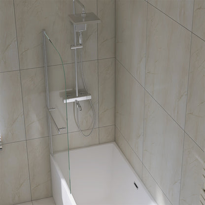 Goodyo 31"X55" Bathtub Screen Framless Shower Door Tempered Glass Shower Panel
