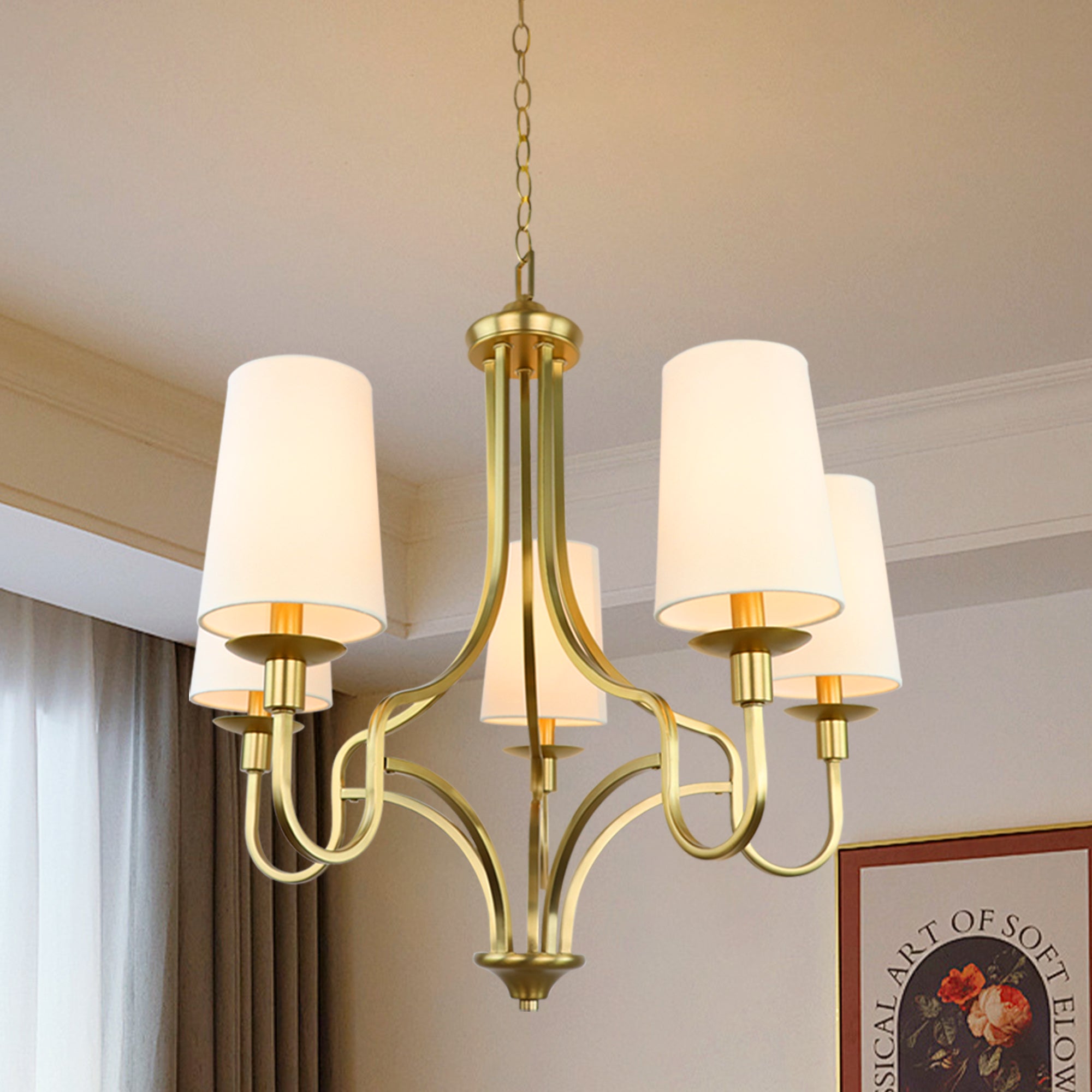 LMLMD Vintage Minimalist Ceiling Light for Home Decoration and Lighting, Home Lights, Gold and Black