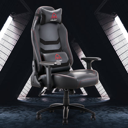 COLAMY Big and Tall Gaming Chair 400lbs-Ergonomic Computer Gamer Chair, Leather Executive Office Chair, Heavy Duty PC Gaming Chair with Wide Seat