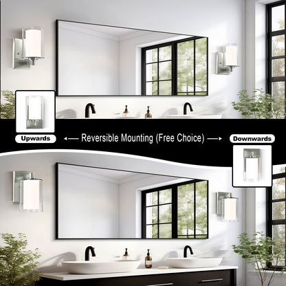 Bathroom Vanity Light Fixture, 1 Light Modern Gold Vanity Lighting fixtures, Lighting Fixtures Over Mirror, Wall Lamp with Clear Glass for, Hallway, Bedroom with E26 Socket