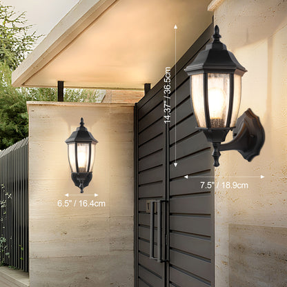 LMLMD Outdoor Wall Lantern, 14 Inch Porch Light Fixtures with Seed Glass Shades, Waterproof Exterior Wall Lights, Mounted Outside Lighting for House Farmhouse Patio Doorway Garage (E26 Base Max 40W)