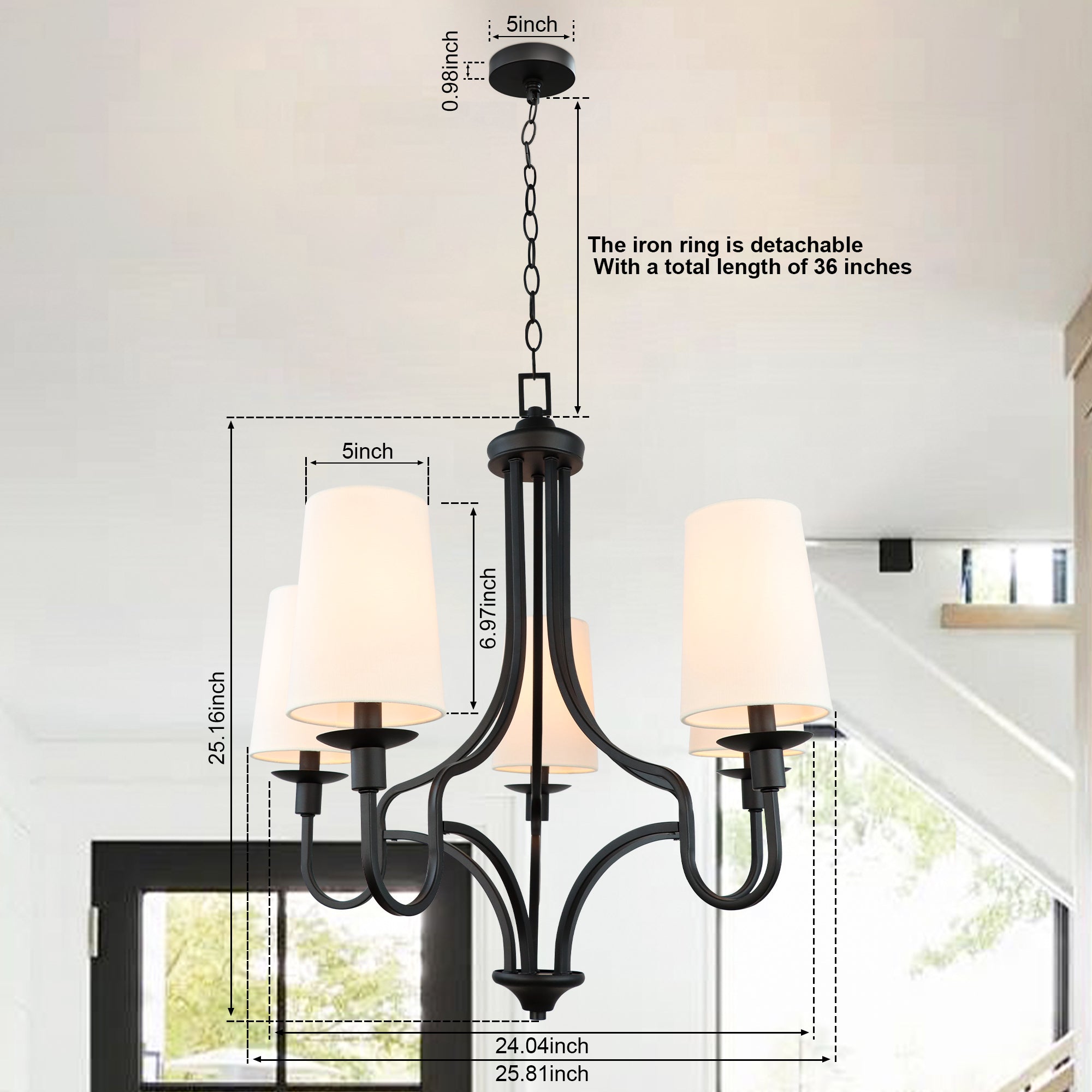 LMLMD Vintage Minimalist Ceiling Light for Home Decoration and Lighting, Home Lights, Gold and Black