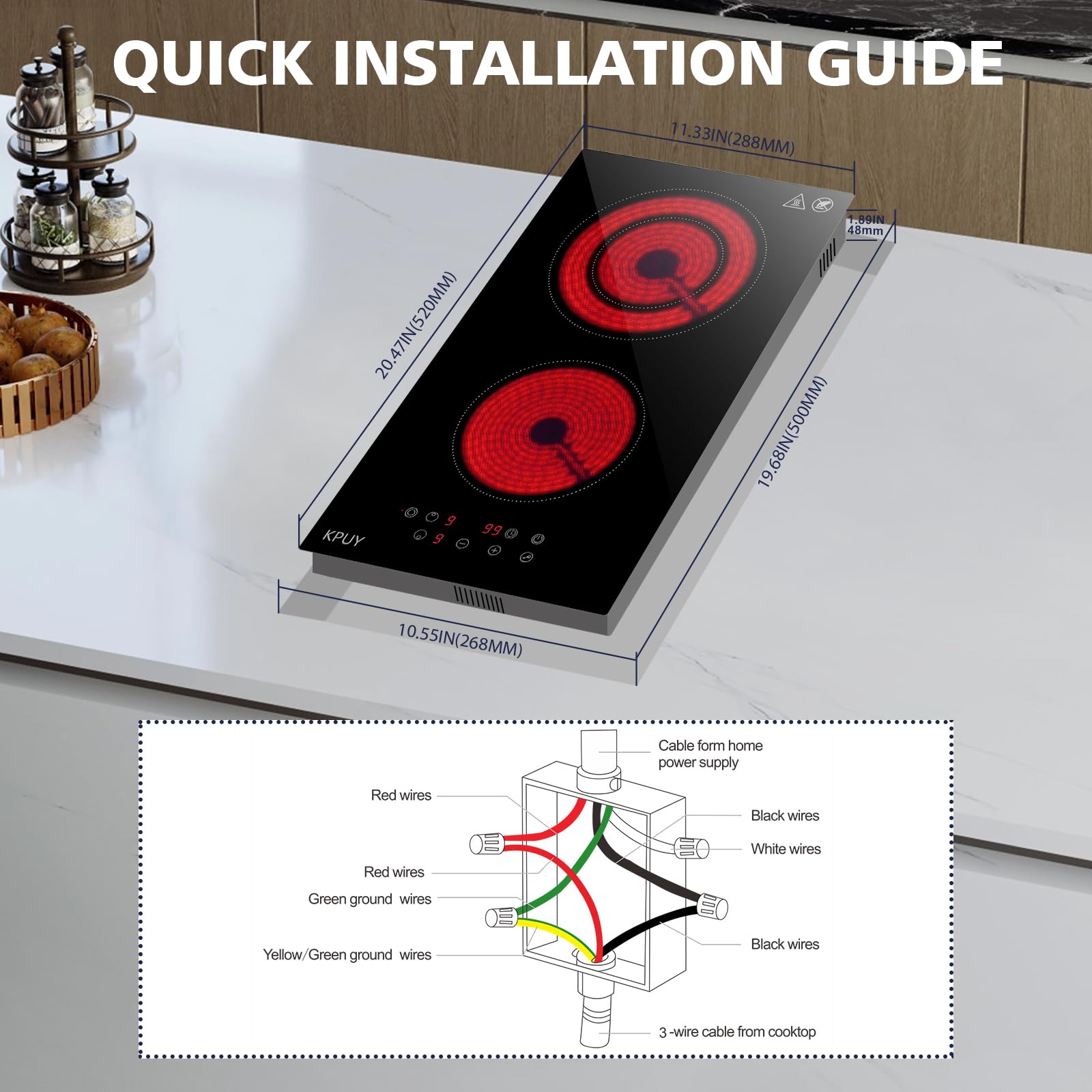 KPUY 2 Burner Electric Cooktop