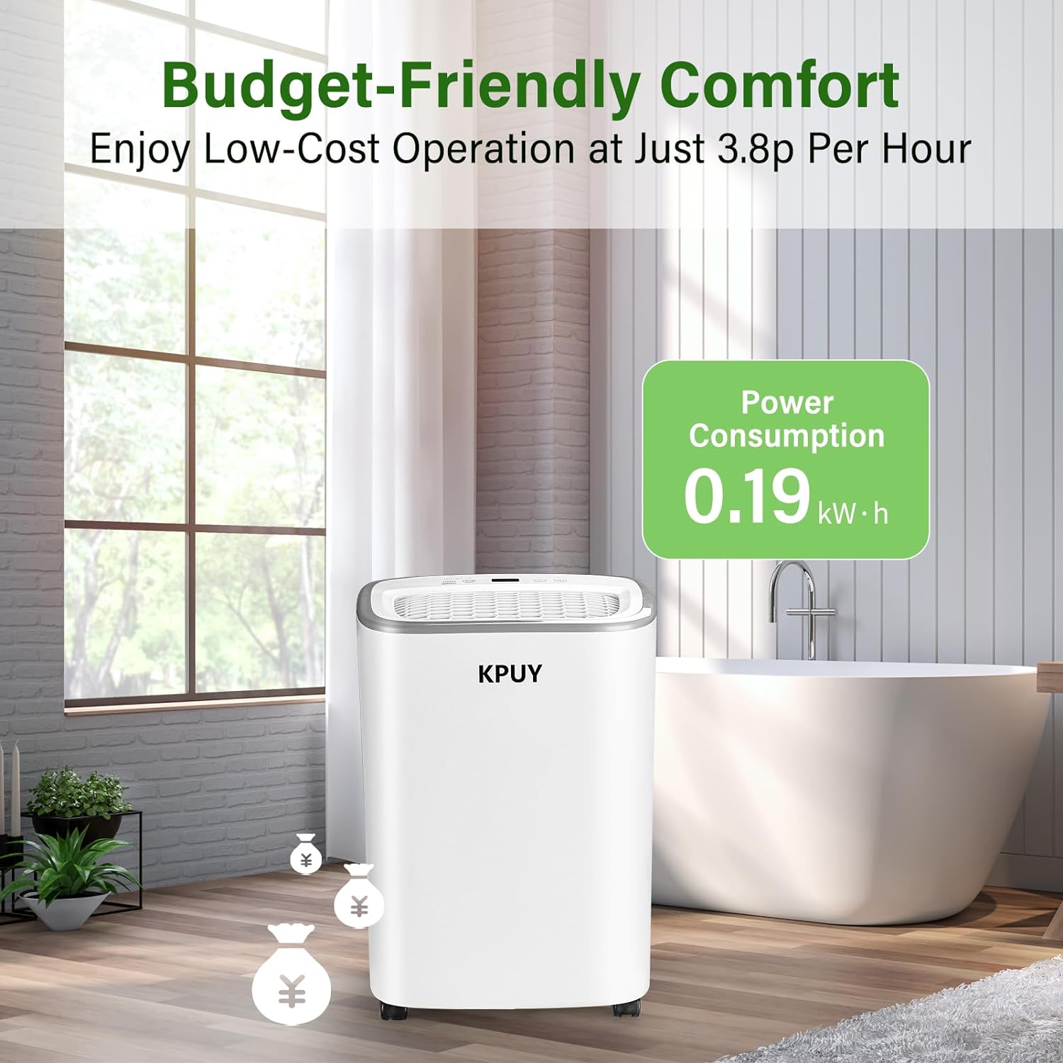 KPUY Dehumidifier with 12L High Capacity