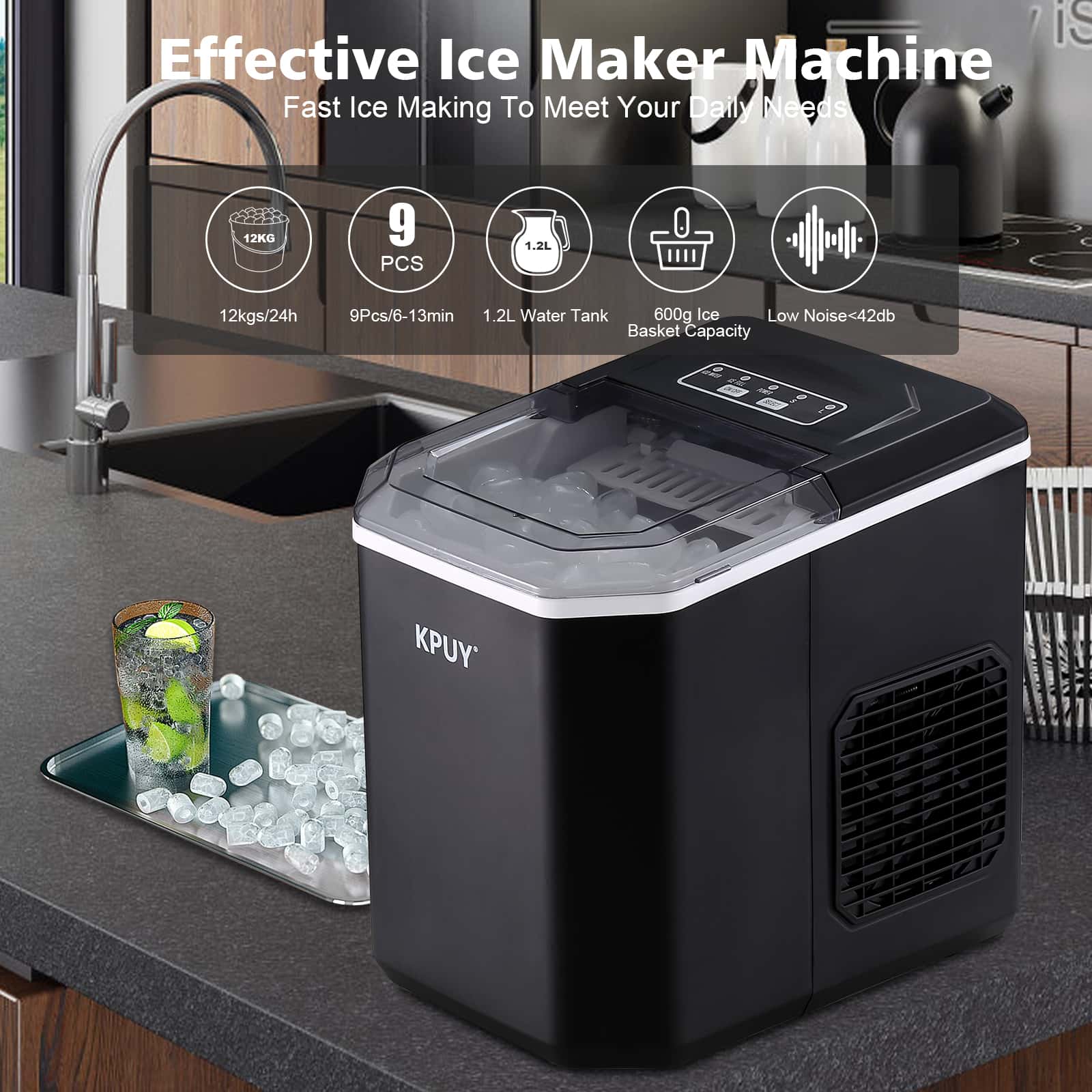 KPUY Ice Maker Machine