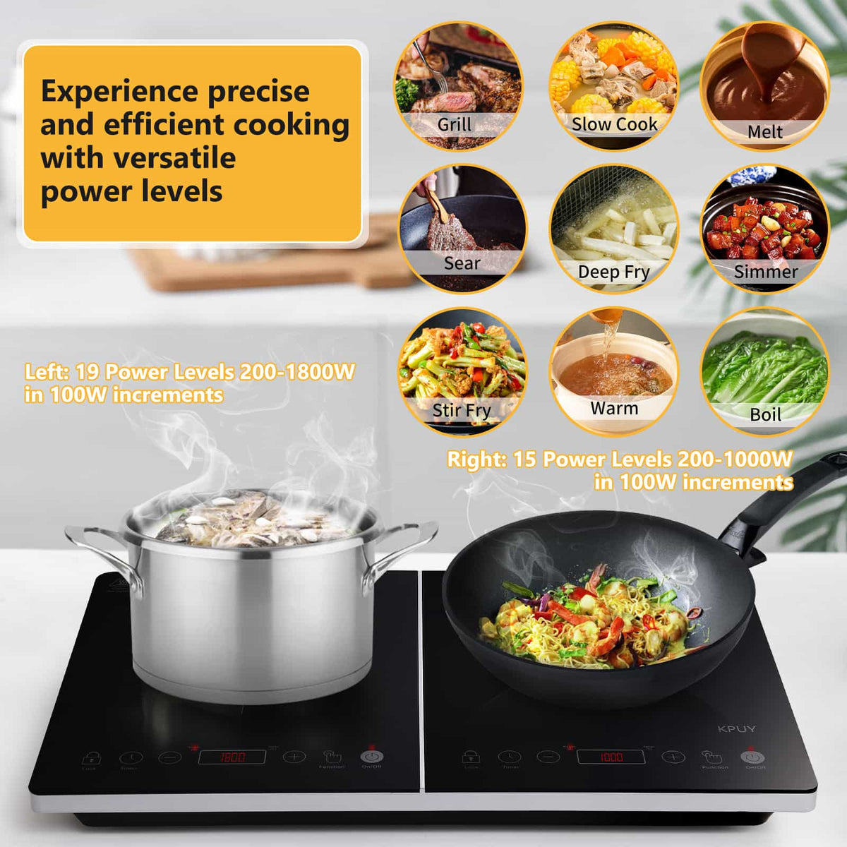 KPUY Portable Double Induction Hob