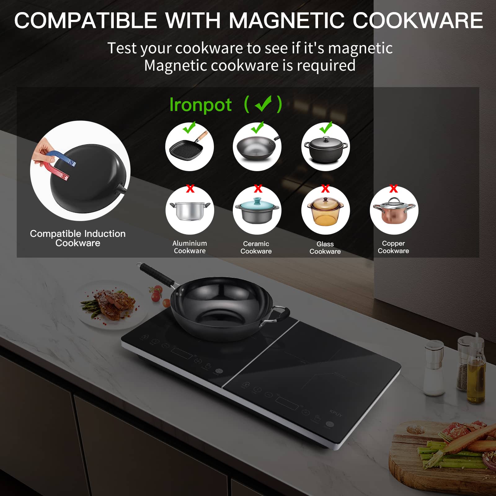 KPUY Portable Double Induction Hob