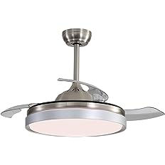 KPUY Retractable Ceiling Fan with Led Light